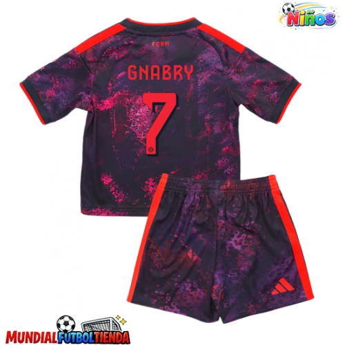 Camiseta Bayern Munich Serge Gnabry #7 Tercera Equipación Replica 2026-27 para niños mangas cortas (+ Pantalones cortos)